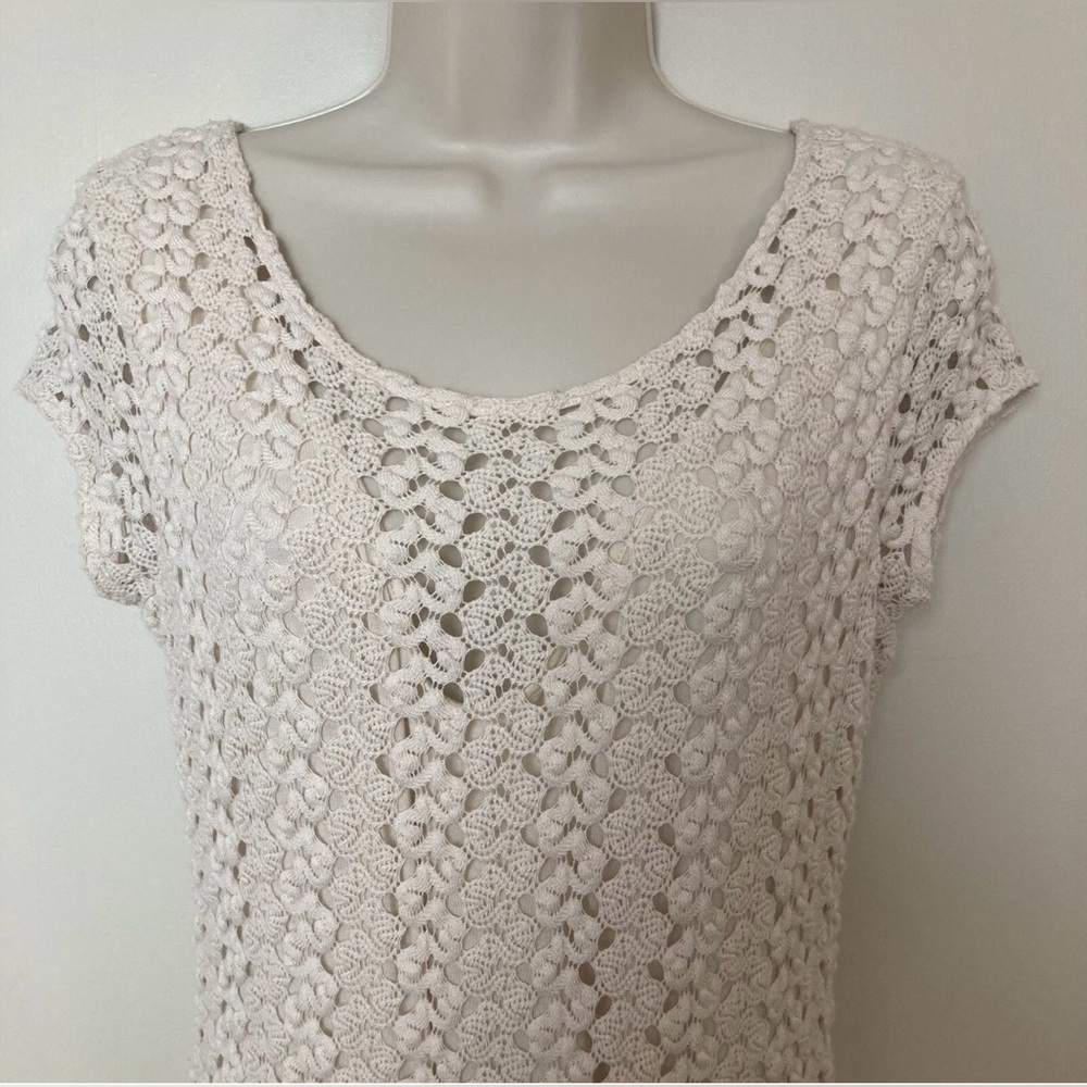 Free People Cream Crochet Mini Dress – Size S - Picture 6 of 8